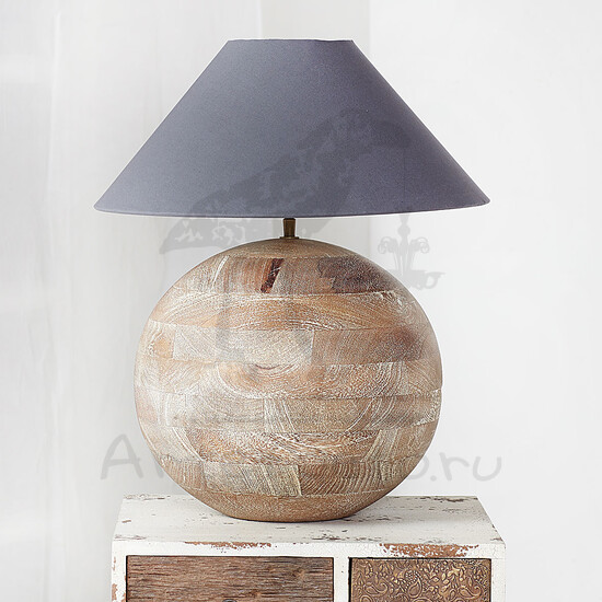 Настольная лампа основание деревянный шар