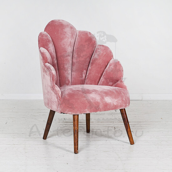 Кресло-ракушка Vintage Look розовое
