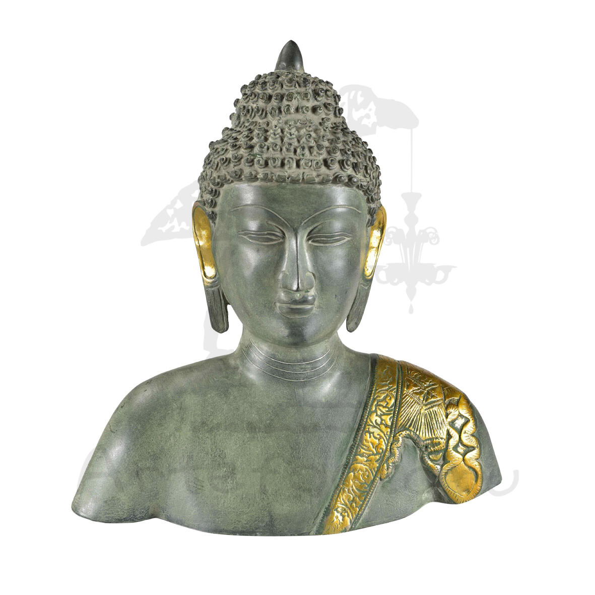 Статуэтка Будды, латунь, высота 34 см
