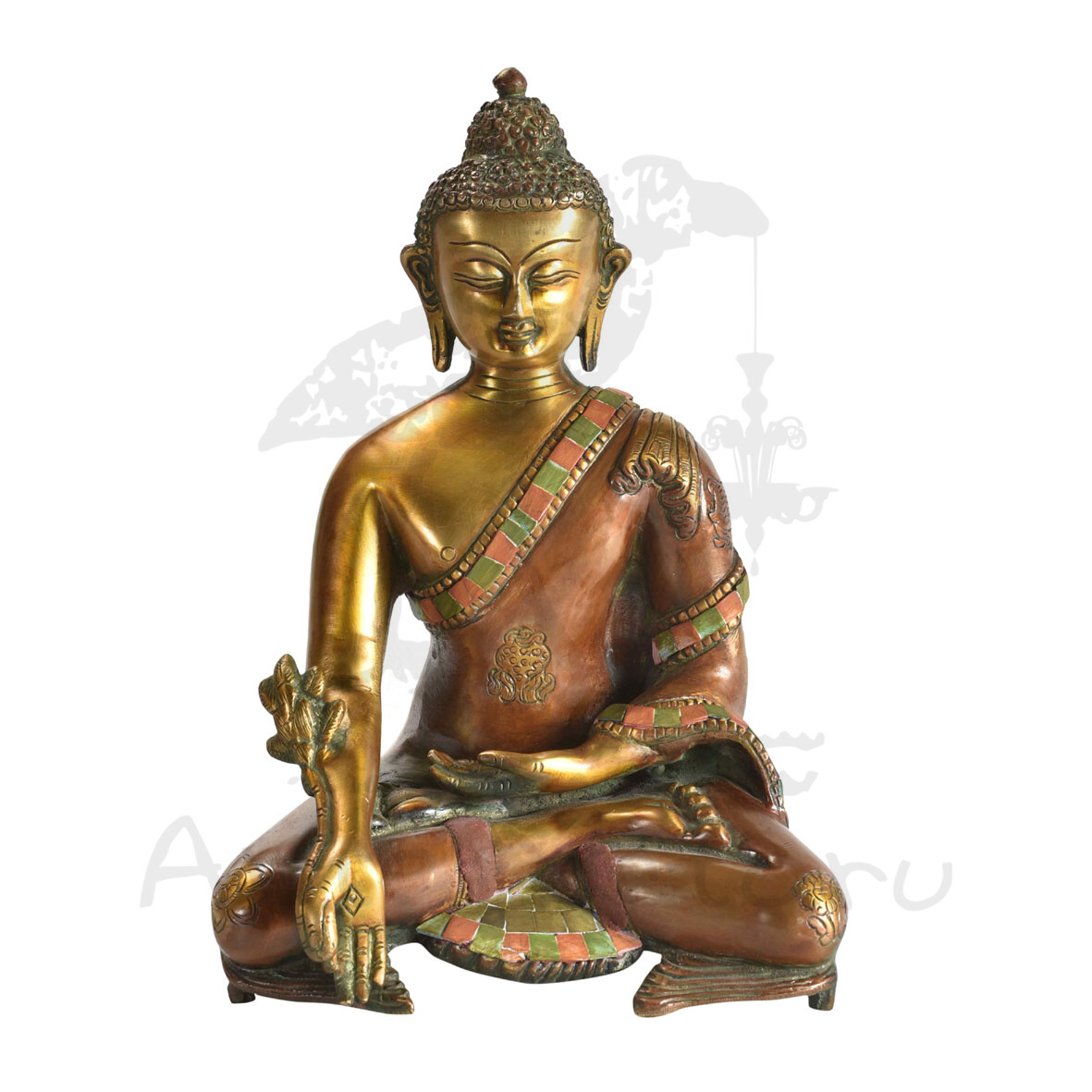 Статуэтка Будды, латунь, высота 28 см