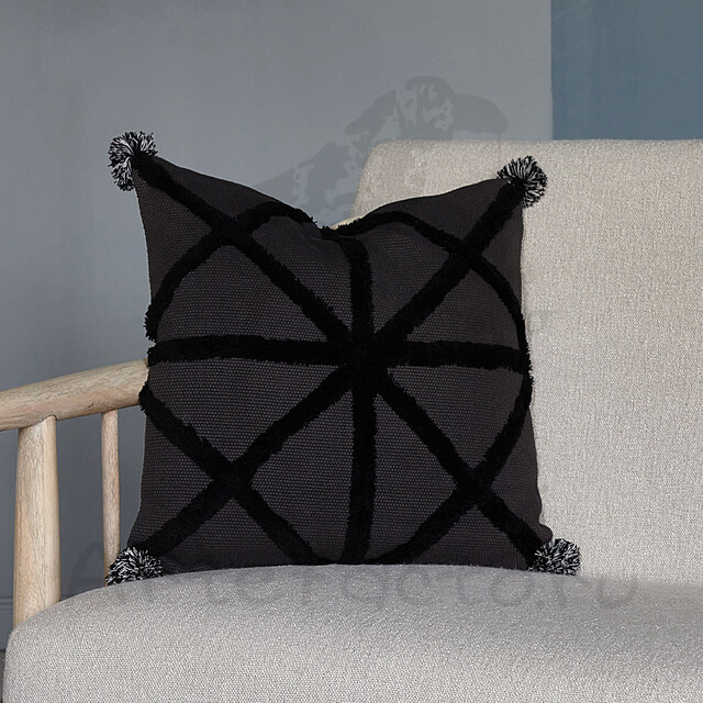 Декоративная подушка Boho, black
