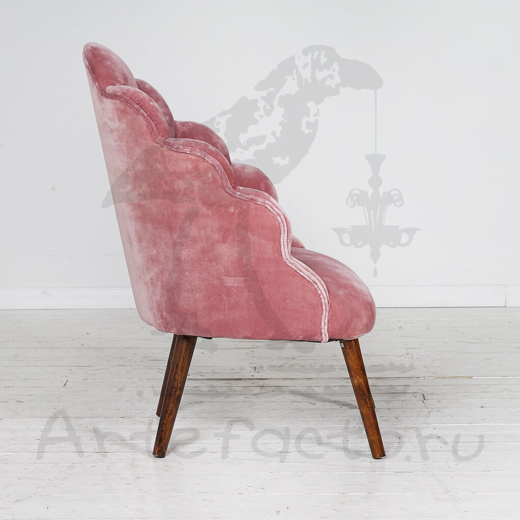 Кресло-ракушка Vintage Look розовое