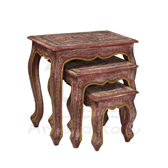 Комплект кофейных столиков с росписью