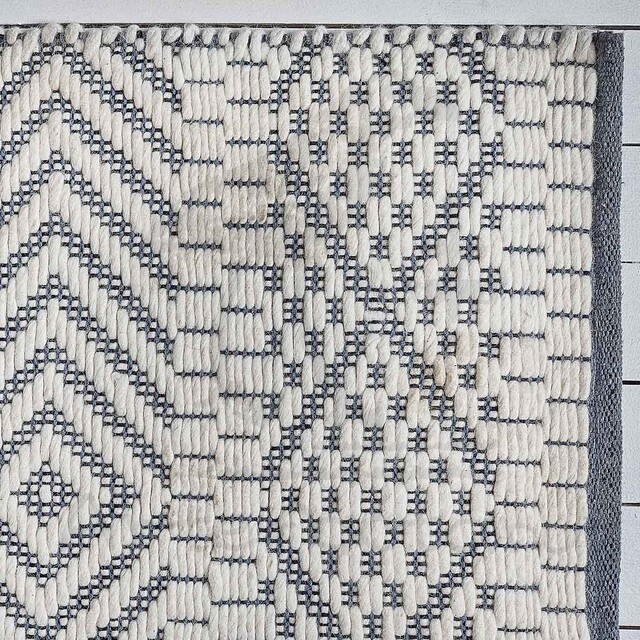 Тканая ковровая дорожка из шерсти и хлопка, 70x160