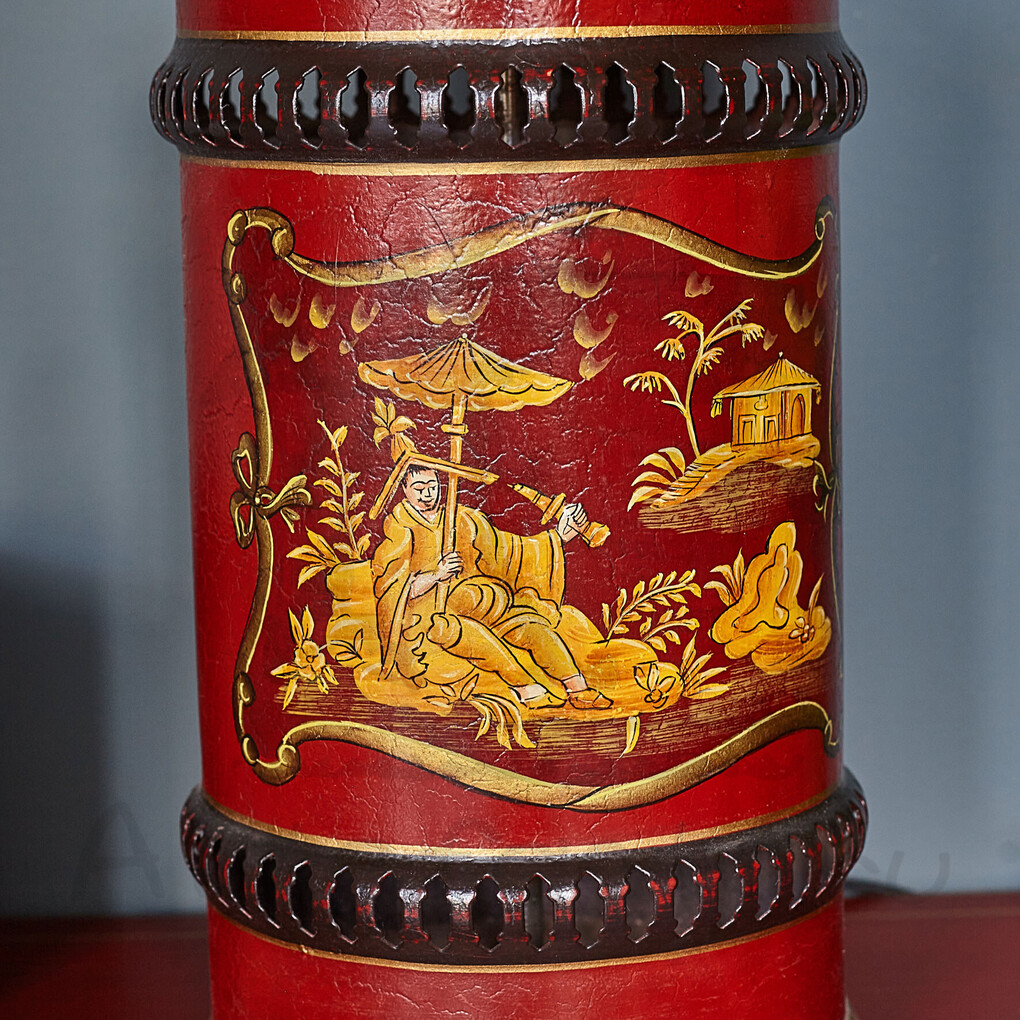 Настольная лампа Шинуазри, red Настольная лампа Шинуазри, red