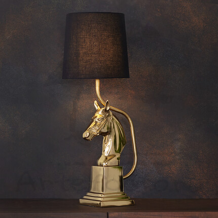 Настольная лампа с головой лошади