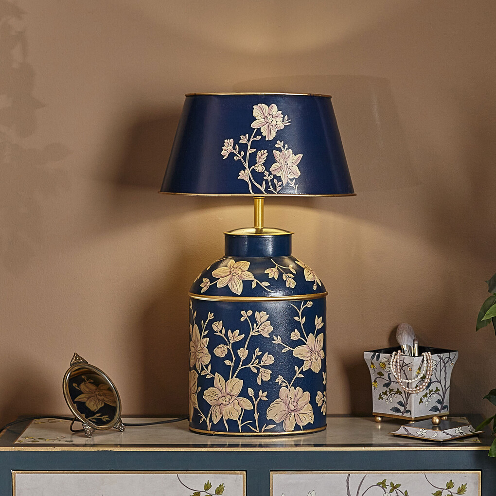 Настольная лампа Шинуазри, dark blue Настольная лампа Шинуазри, dark blue