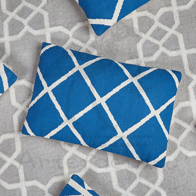 Подушка Ikat blue