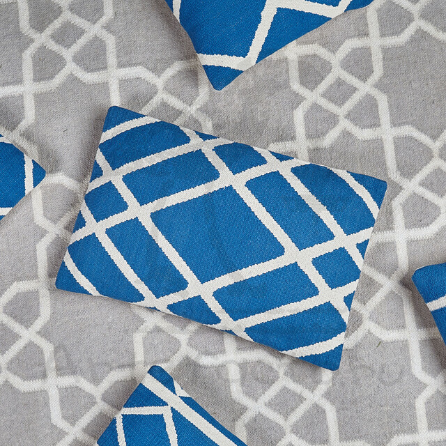 Подушка Ikat blue