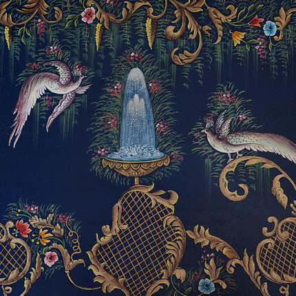 Консольный стол Шинуазри, dark blue Синий консольный стол с росписью