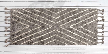 Тканая ковровая дорожка с кисточками, 70x160