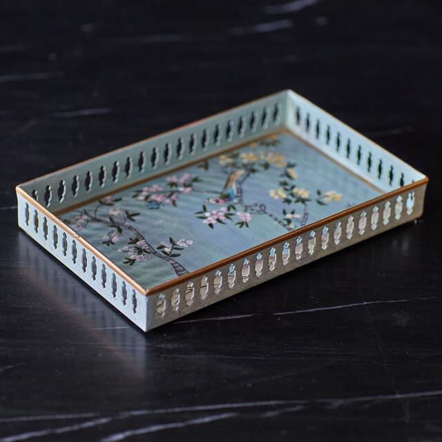 Поднос Шинуазри, light blue