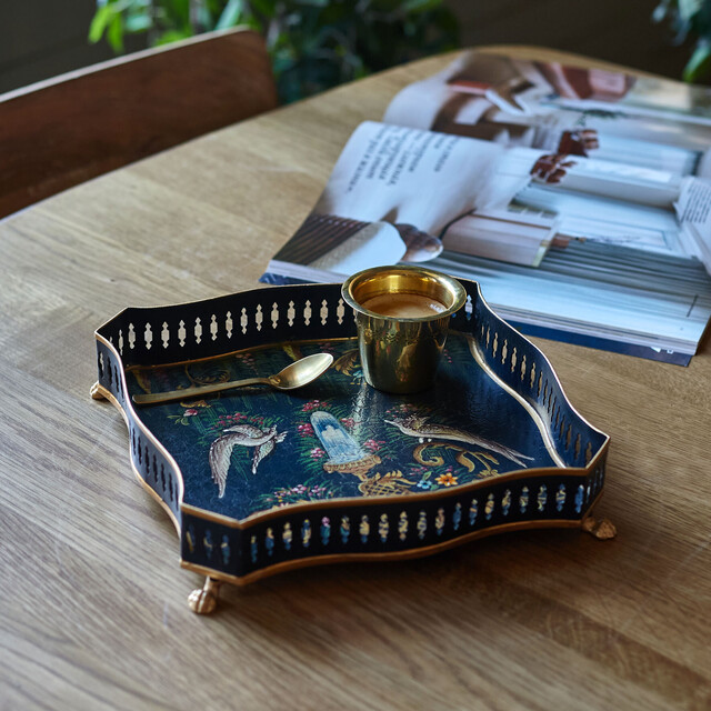 Поднос Шинуазри,dark blue