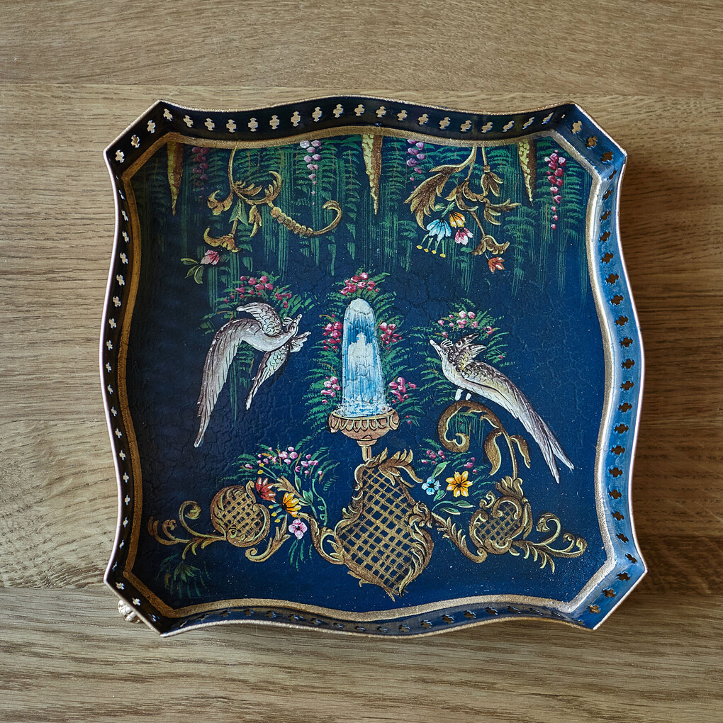 Поднос Шинуазри,dark blue Поднос Шинуазри,dark blue