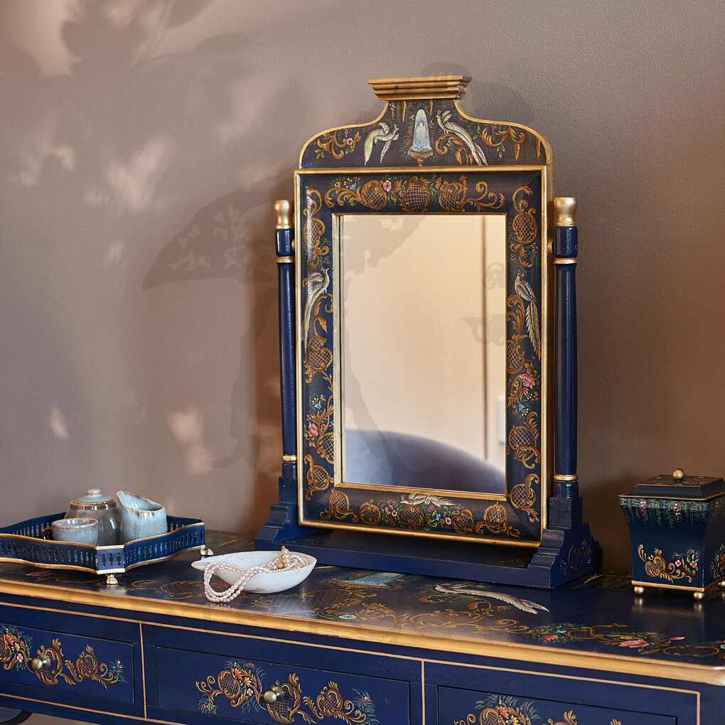 Настольное зеркало Шинуазри, dark blue Настольное зеркало Шинуазри, dark blue