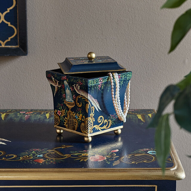 Шкатулка Шинуазри, dark blue