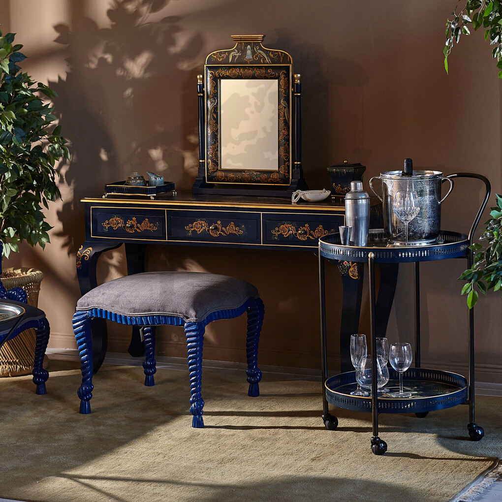 Настольное зеркало Шинуазри, dark blue Настольное зеркало Шинуазри, dark blue