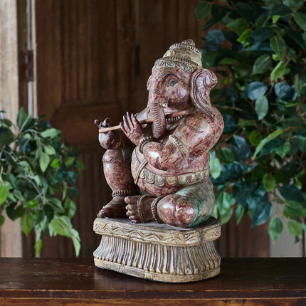 Резная деревянная статуэтка индийское божество