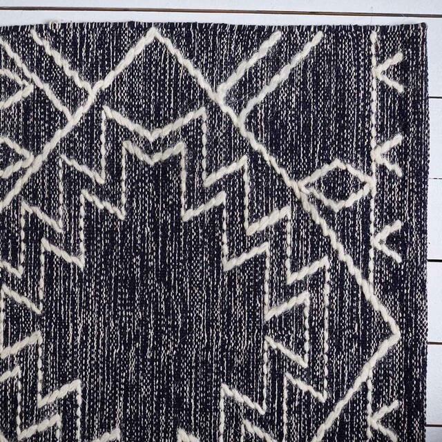 Тканая ковровая дорожка из шерсти и хлопка, 70x160