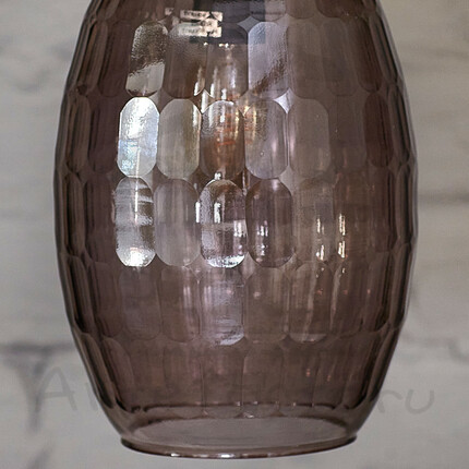Современный подвесной светильник из серого стекла